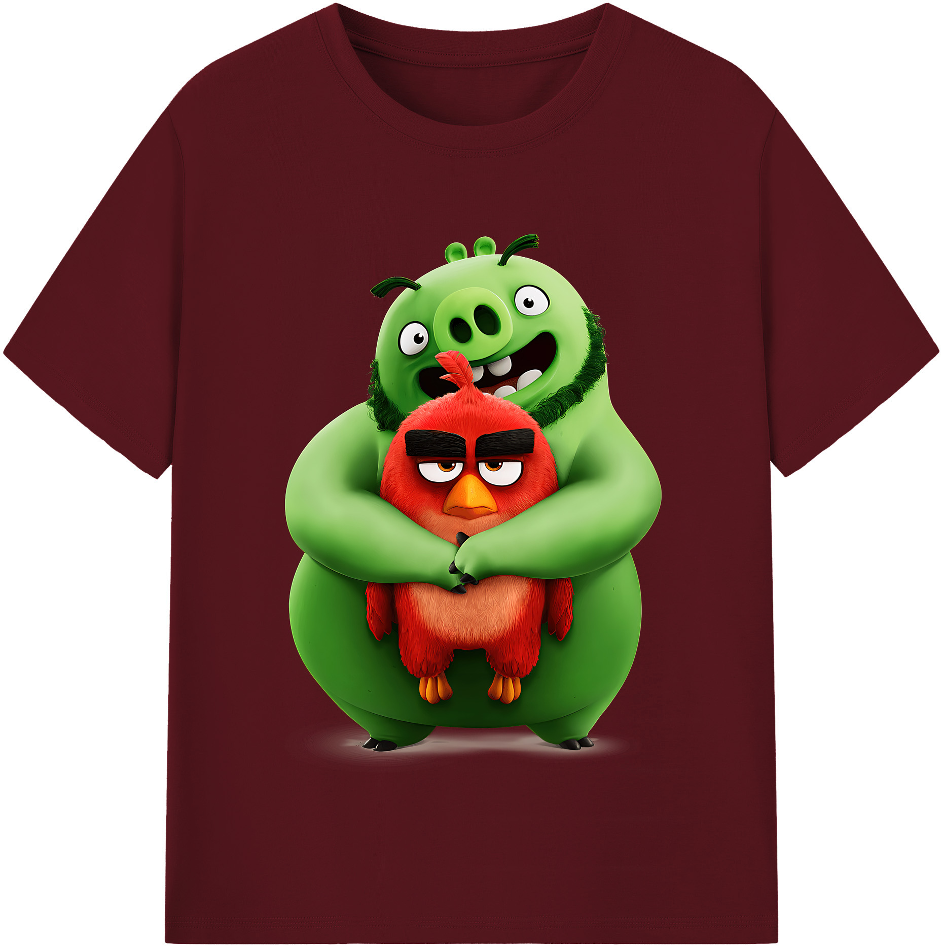 （画像用） Angry Birds アングリーバード 綿100％半袖Tシャツ（フロントプリント）